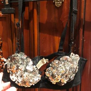 Vintage Burlesque Sequin Bra
